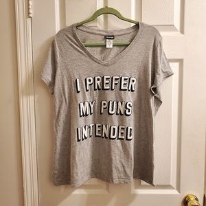 Joe Boxer funny 'I prefer my puns intended' 2X shirt